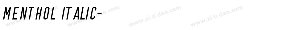 Menthol Italic字体转换